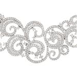 Diamond Swirl Necklace in 18kt White Gold