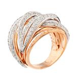 Diamond Swirls Ring in 14kt Two-Toned Gold