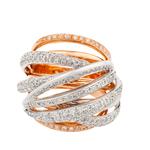 Forever Diamonds Diamond Swirls Ring in 14kt Two-Toned Gold