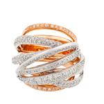 Diamond Swirls Ring in 14kt Two-Toned Gold