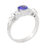 Diamond Tanzanite Ring in 14kt White Gold