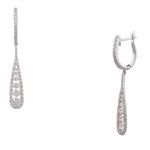 Diamond Tear Drop Earrings in 18kt White Gold