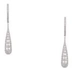 Diamond Tear Drop Earrings in 18kt White Gold