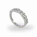 Twisted Accent Diamond Band in 10kt White Gold 