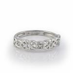 Twisted Accent Diamond Band in 10kt White Gold 