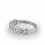 Twisted Accent Diamond Band in 10kt White Gold 