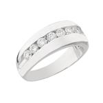 Diamond Wedding Band in 14kt White Gold