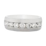 Forever Diamonds Eight Stone Diamond Wedding Band in 14kt White Gold