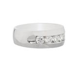 Eight Stone Diamond Wedding Band in 14kt White Gold