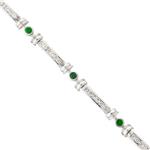Forever Diamonds Emerald and Diamond Bracelet