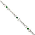 Forever Diamonds Emerald and Diamond Bracelet