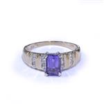 Emerald-Cut Amethyst Ring in 14kt Gold