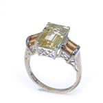 Yellow Topaz Gemstone Ring in 14kt Gold