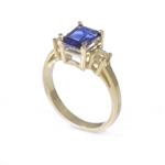 Sapphire Accent Diamond Ring in 14kt Gold