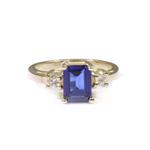 Sapphire Accent Diamond Ring in 14kt Gold