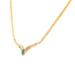 Emerald Diamond Necklace in 14kt Gold