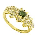 Emerald Diamond Ring in 14kt Gold