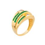 Emerald Diamond Ring in 14kt Gold