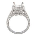 Emerald Cut Diamond Engagement Ring Setting in 18kt White Gold
