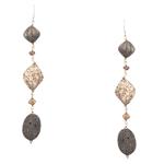 Fancy Black Diamond Dangling Earrings in 14kt White Gold