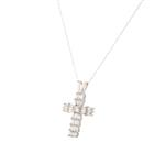 Fancy Diamond Cross in 14kt White Gold