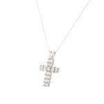 Fancy Diamond Cross in 14kt White Gold