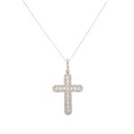 Fancy Diamond Cross in 14kt White Gold