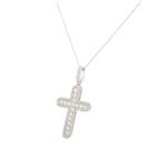 Fancy Diamond Cross in 14kt White Gold