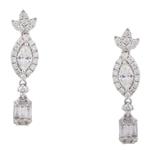 Fancy Diamond Drop Earrings in 18kt White Gold
