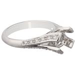 Fancy Diamond Engagement Ring in 18kt White Gold