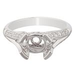 Fancy Diamond Engagement Ring in 18kt White Gold