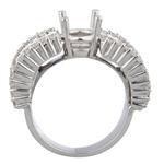 Fancy Diamond Engagement Ring Setting in 14kt White Gold