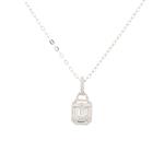 Forever Diamonds Fancy Diamond Halo Pendant in 18kt White Gold