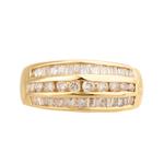 Fancy Diamond Heart Ring in 14kt Gold