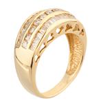 Fancy Diamond Heart Ring in 14kt Gold