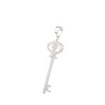 Fancy Diamond Key Pendant in 14kt White Gold