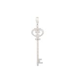 Forever Diamonds Fancy Diamond Key Pendant in 14kt White Gold