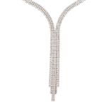 Diamond Waterfall Necklace in 18kt White Gold