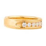 Fancy Diamond Wedding Band in 14kt Gold