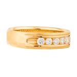 Fancy Diamond Wedding Band in 14kt Gold