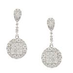 Forever Diamonds Fancy Drop Earrings in 14kt White Gold