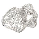 Fancy Filigree Diamond Ring in 14kt White Gold