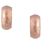 Fancy Puffy Hoop Earrings in 14kt Rose Gold