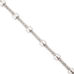 Fancy Round Diamond Bracelet in 14kt White Gold 