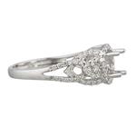 Diamond Halo Engagement Ring in 18kt White Gold