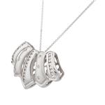 Fancy Slider Pendant in 14kt White Gold