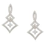 Fancy White Sapphire Earrings in Sterling Silver