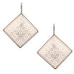 Filigree Style Earrings in 14kt Black and Rose Gold