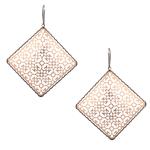 Forever Diamonds Filigree Style Earrings in 14kt Black and Rose Gold