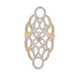 Filigree White Sapphire Ring in 14kt Gold